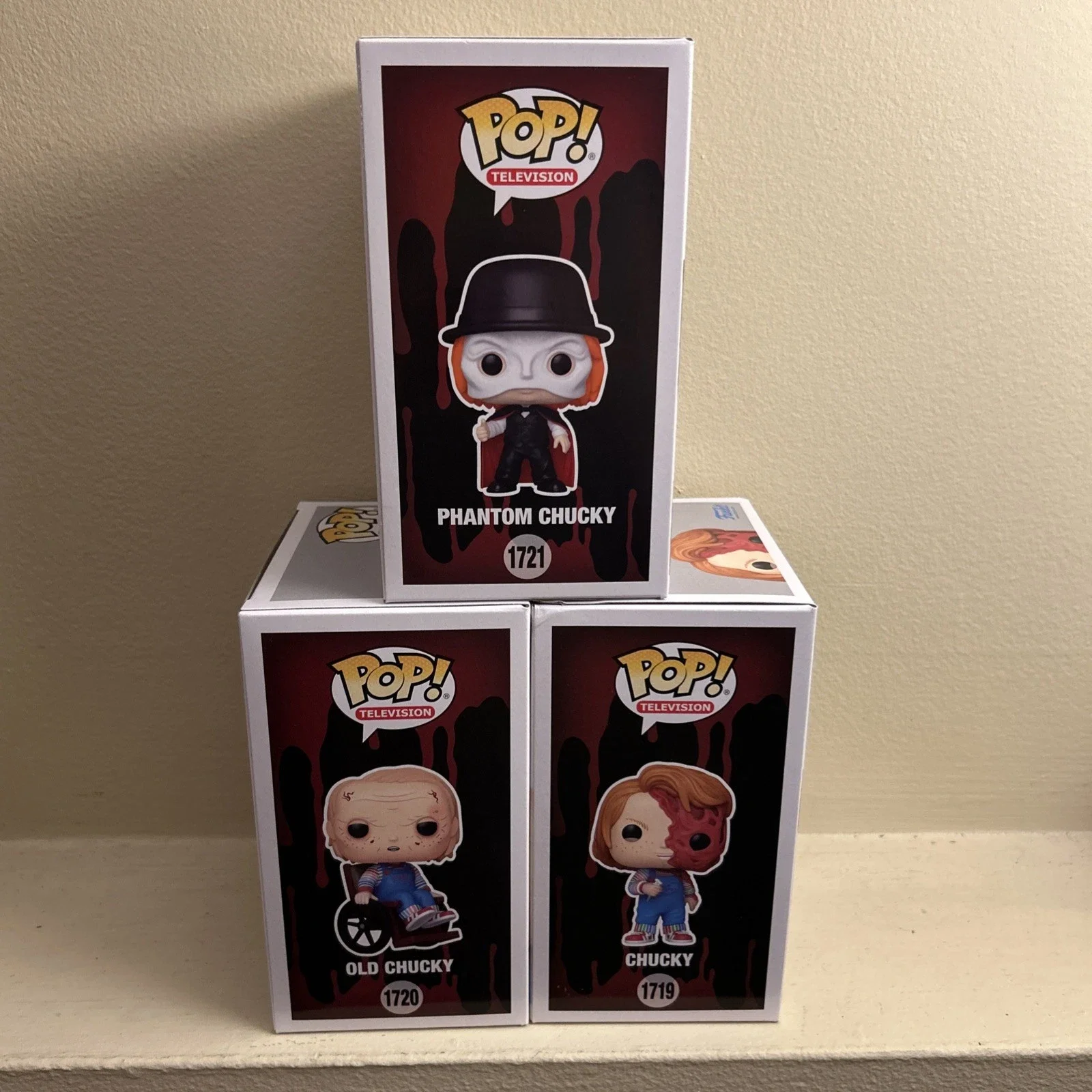 

FUNKO POP Chucky (Melted Face) 1719,Old Chucky1720 Phantom Chucky 1721,Figures Collectible Limited Edition Vinyl Figure Toy Gift