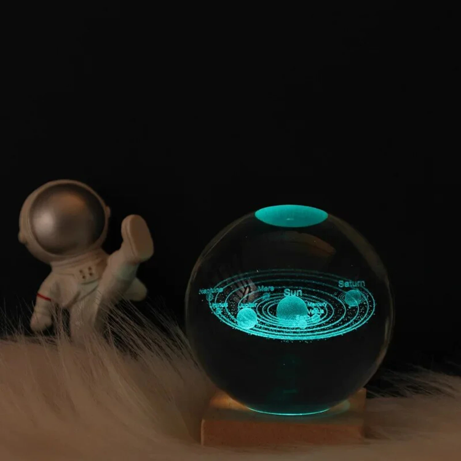 Lampe de Nuit Boule de Clip, Inspirée du Thème Solaire, Partie de la Série Créative Voie Lactée Cosmos, Lits Parfaits