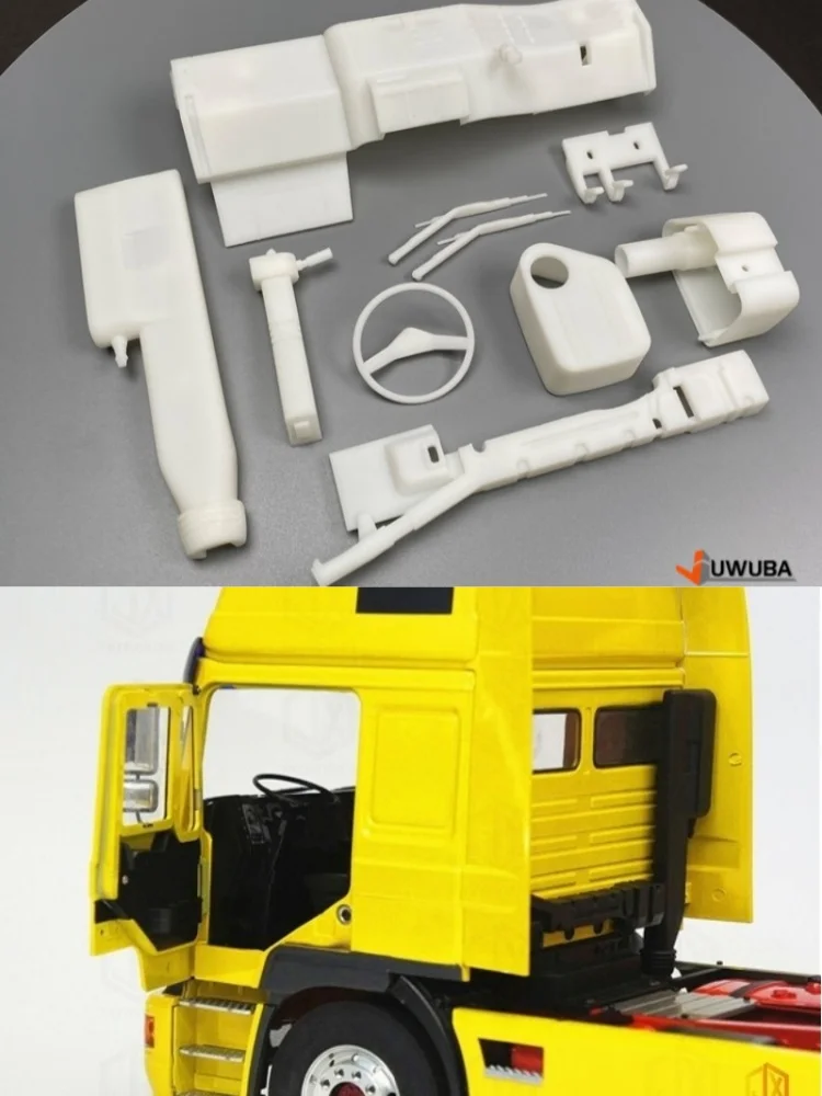 Hochdach-Innenausstattung für Kabine, rechte Seite, Peptide-Innenausstattungs-Kit für 1/14 Tamiya RC Truck Tipper für JX MAN F2000 Modellauto DIY-Teile – Detail 7
