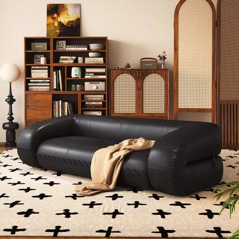 

Patio Two Seater Modern Soft Living Room Sofas Large Cozy Recliner Armchair Sofas Floor Daybed Creative Divano Salon Furniture