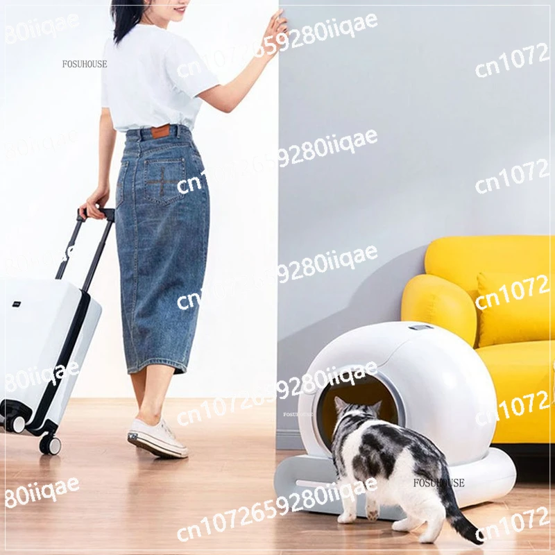 Automatic Smart Cat Litter Box for Cat Special Deodorizing Self-cleaning Cats Litter Box Household Indoor Large Enclosed Sandbox