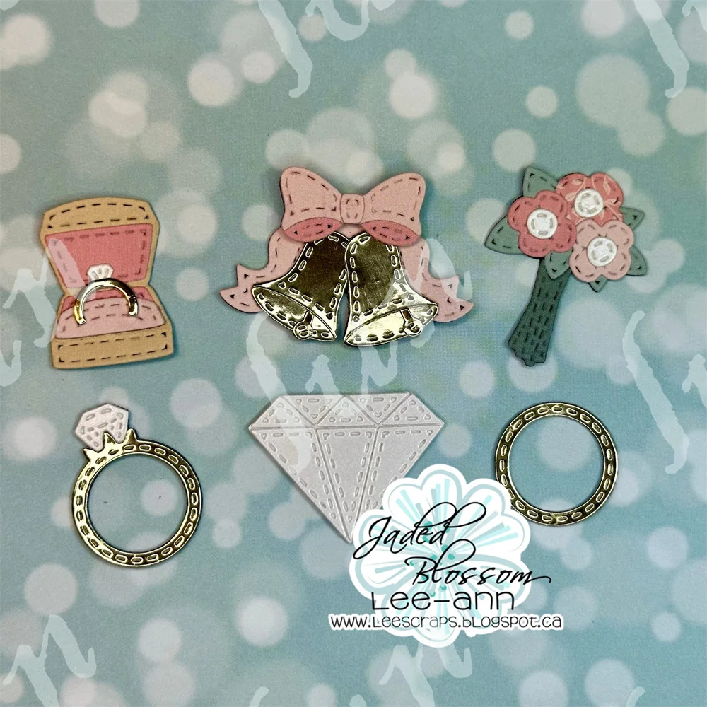 Sposa e sposo Gnomo Giorno del matrimonio Fustelle in metallo Francobolli Fai da te Scrapbooking Album fotografico Goffratura decorativa Carta di carta Mestiere Die