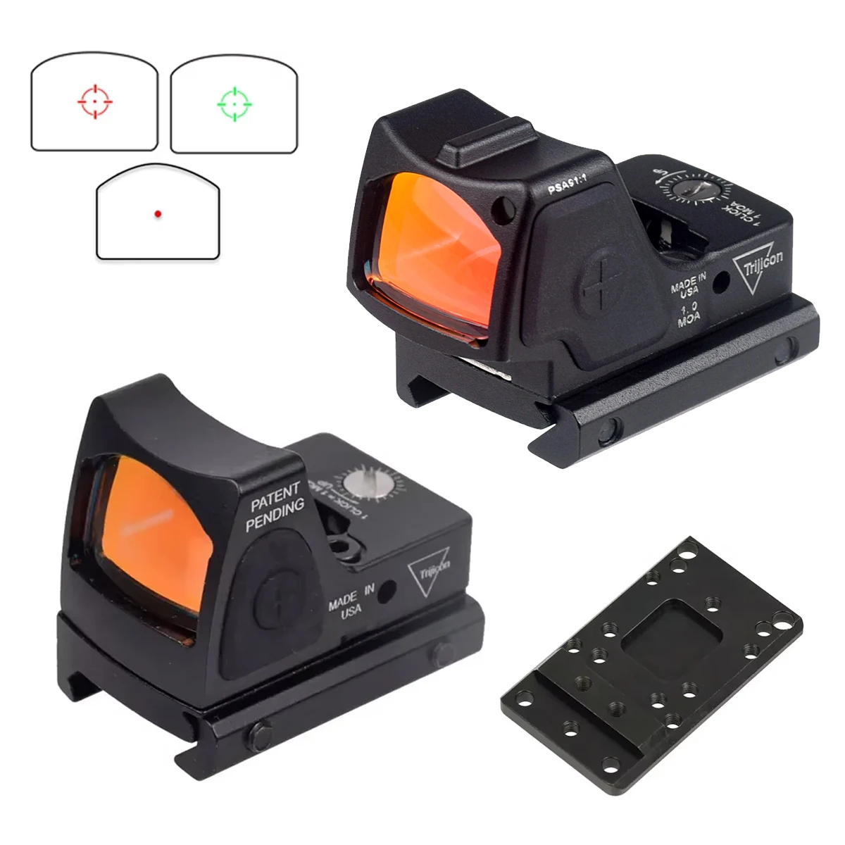 

Tactical Red Dot Sight Trijicon RMR RMR HD Adjustable Collimator Pistol Accessories Glock Plate Base Mount Fit 20mm Rail