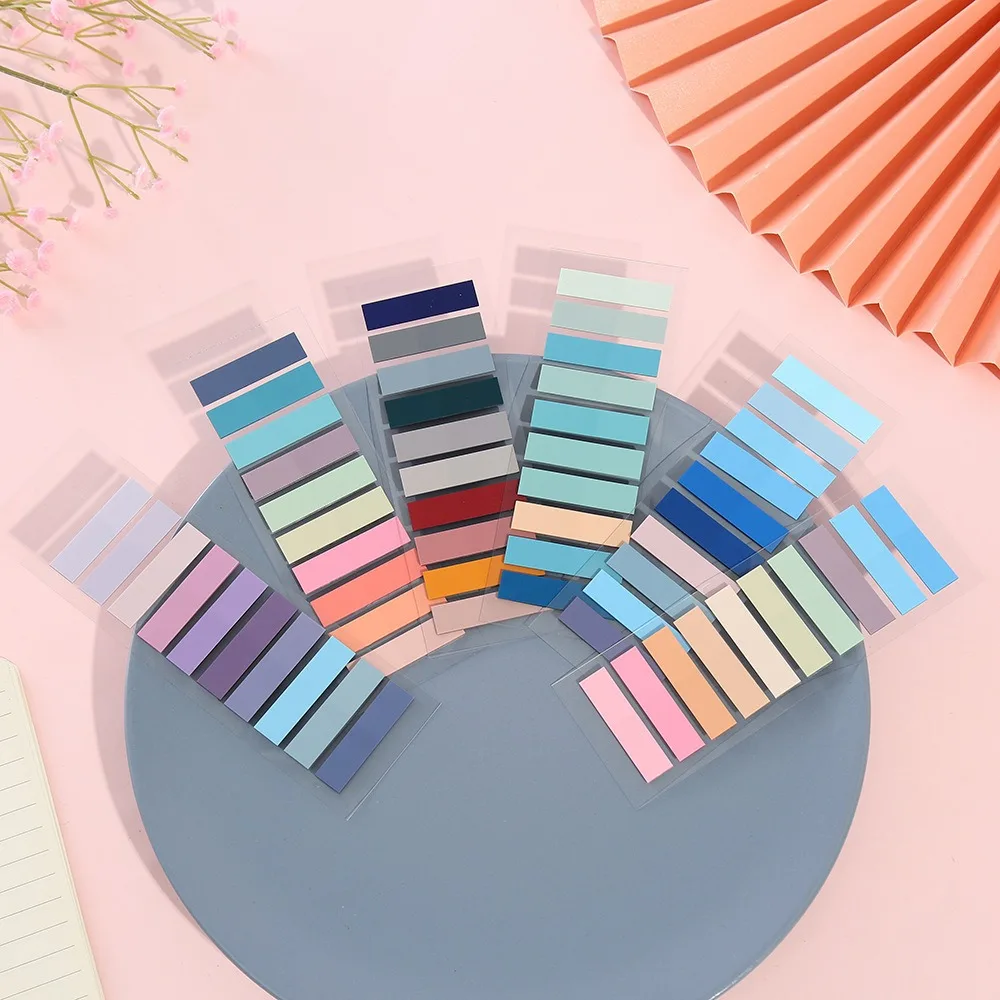 Colorful Transparent Sticky Notes Self -Adhesive Book Marker Stickers Annotation Tabs Paper Stationery School Office Supplies