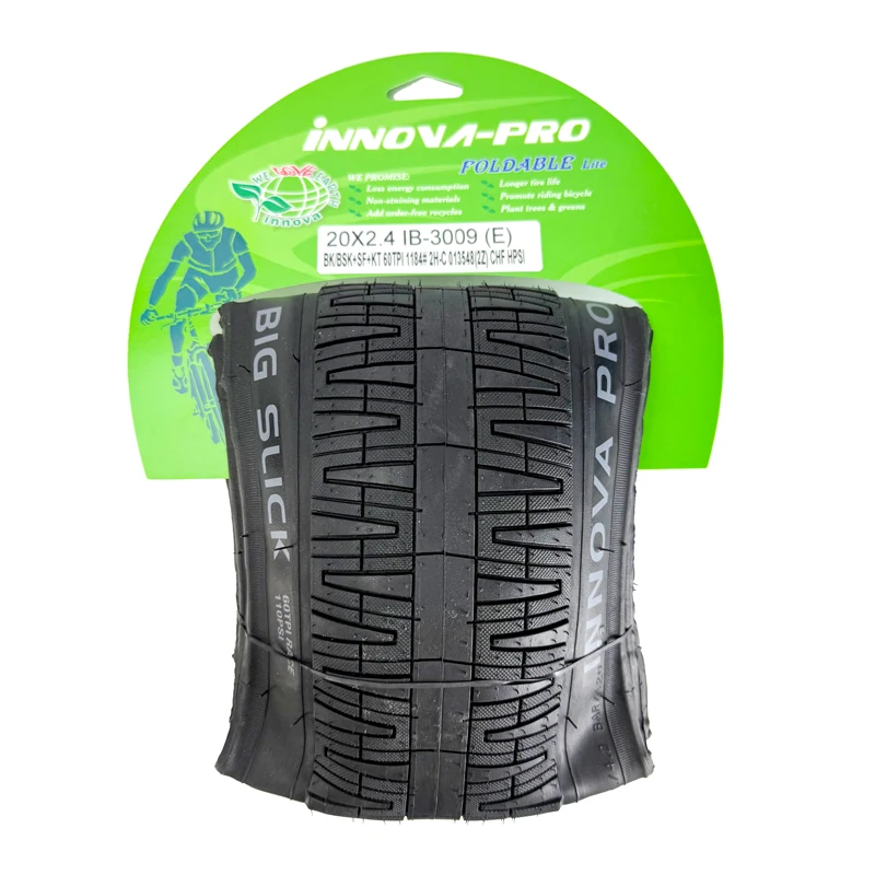 PROGRESSIVE inovative Performance 20インチ INNOVA PRO THE BIG SLICK 20x2.40 60-406 Bicycle Tire Folding Black