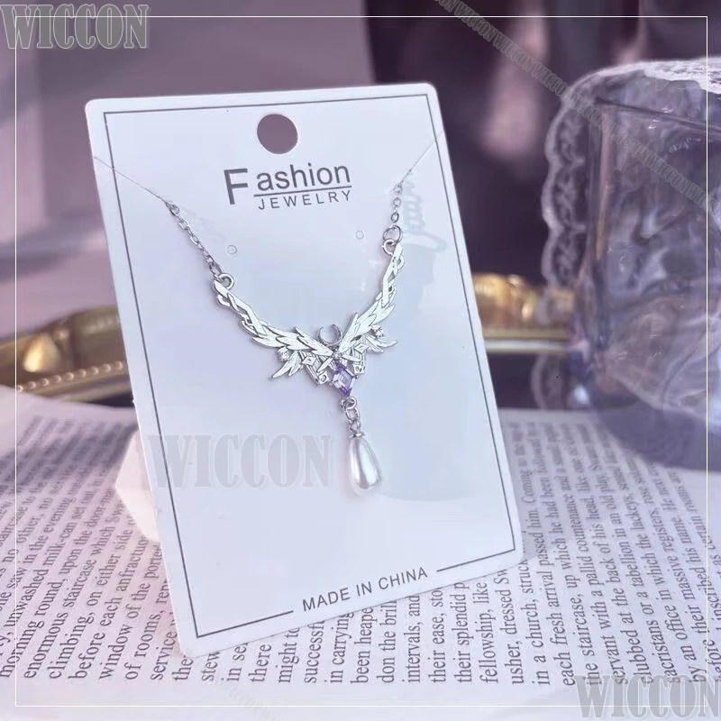 Anime Genshin Impact Columbina Ring Badge Brooch Accessories Cosplay Earrings Ear Stud Necklace Clavicle Christmas Gift Party