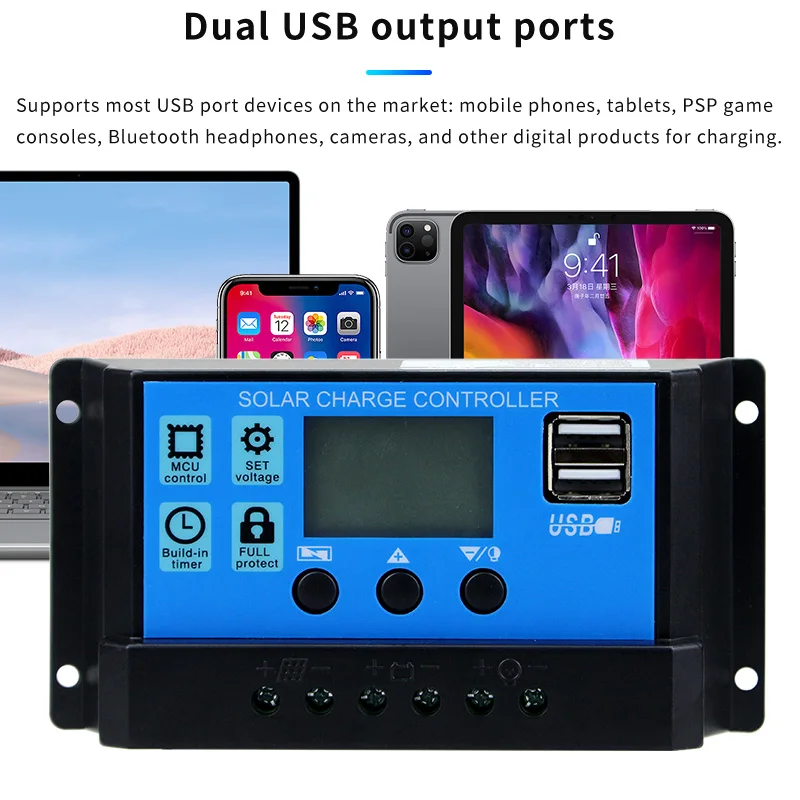 solar controller 12v 24v fully automatic household lighting charging universal solar panel controller