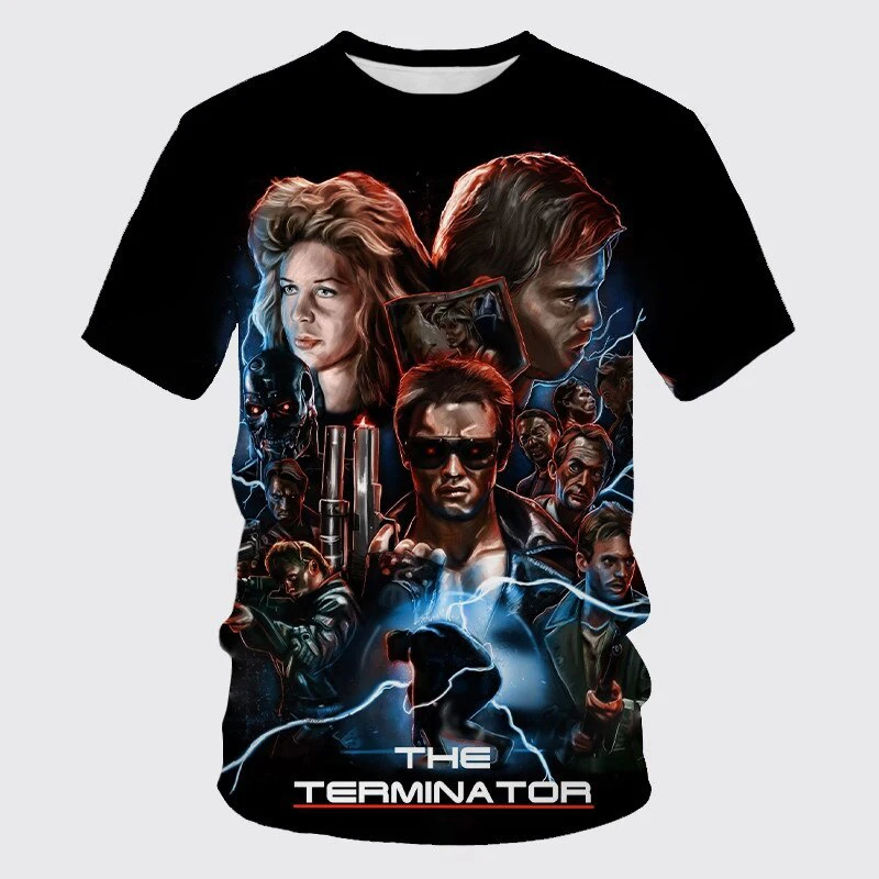 New Terminator T-Shirts 3D Print Streetwear Men Women Casual Fashion Oversized Short Sleeve T Shirt Kids Tees Tops Man Clothing