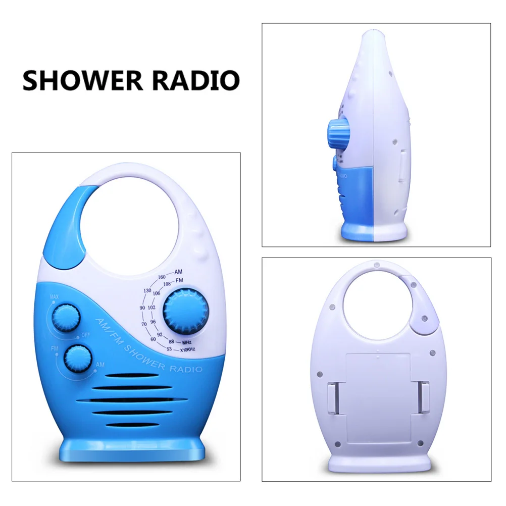 

1Pcs Waterproof Shower Radio with Am Fm Function Portable Bathroom Speaker for Home Kitchen Office Trip Reliable Performance