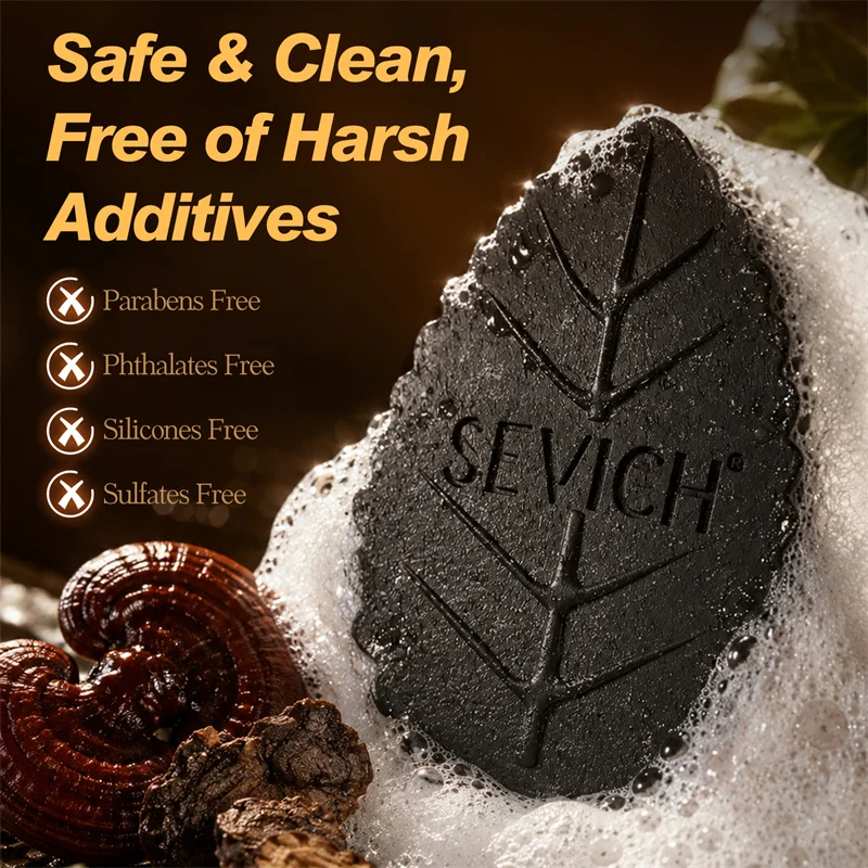 Magic White Hair to Black Shampoo Dye Soap Natural Color Soap Restore Gray Beard Cover Gray Hair Dye Hair Fixing Shampoo Bar