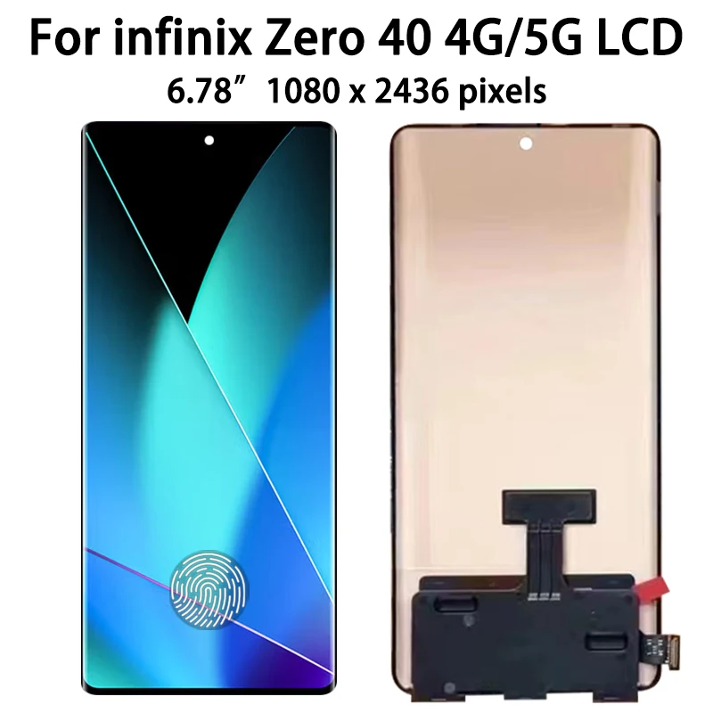 6.78 "amoled 144hz para infinix zero 40 4g lcd x6860 tela de toque digitador para infinix zero40 5g x6861 peças reparo lcd