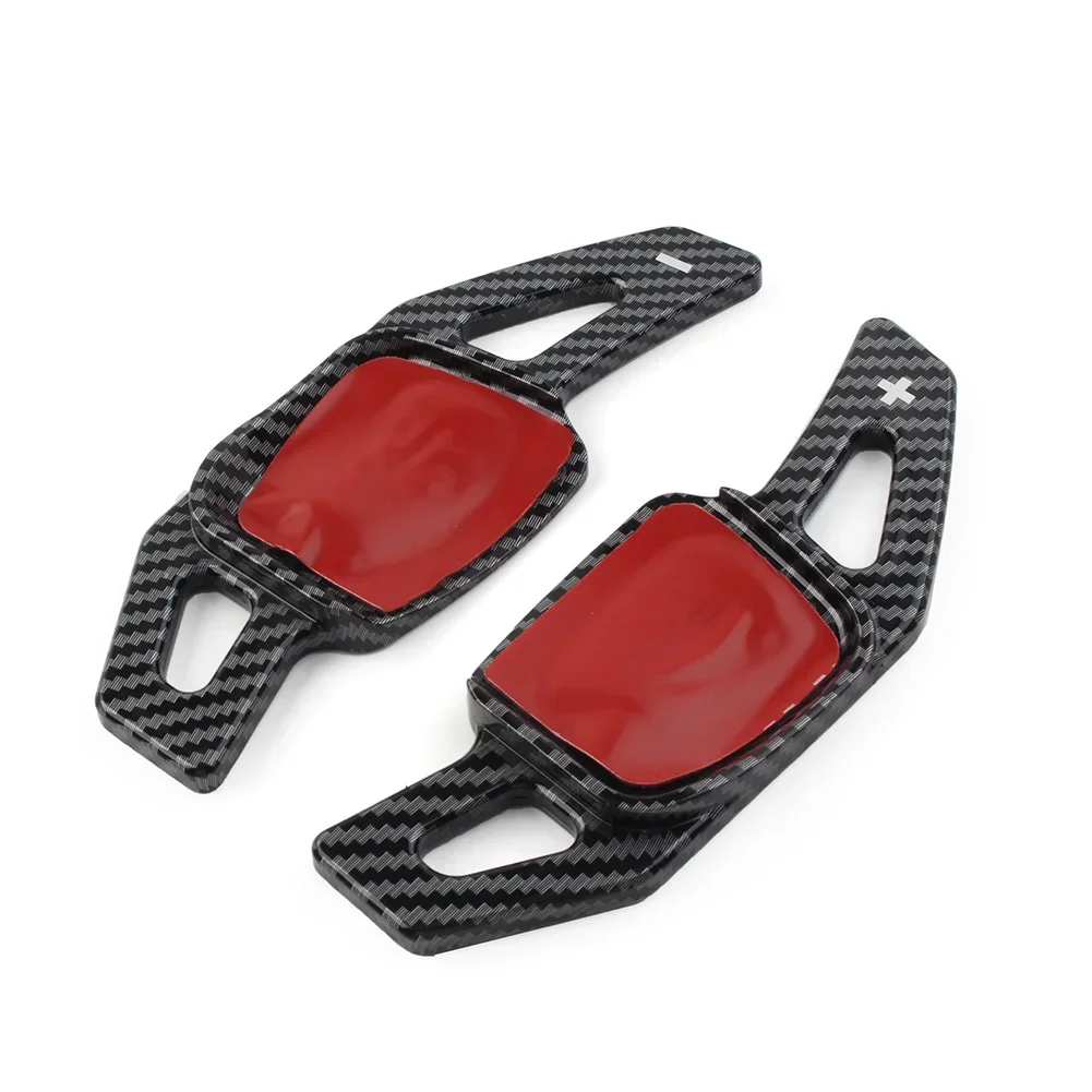 

For VW Golf MK8 GTI/GTD/GTE/R-Line Polo Jetta Tiguan Atlas 2x Carbon Fiber Look Car Steering Wheel Paddle Shifter Extension