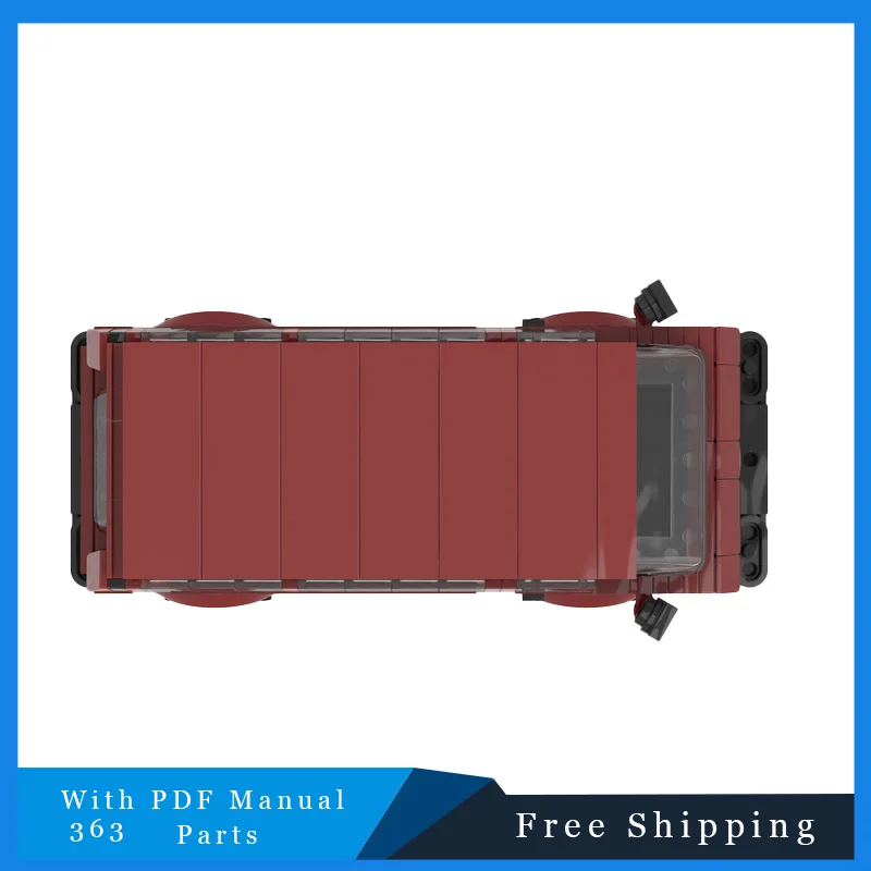 363 pçs cidade viagem vermelho famoso modelo de carro moc blocos de construção diy montar tijolos educativos criativos brinquedos de natal coleção presente