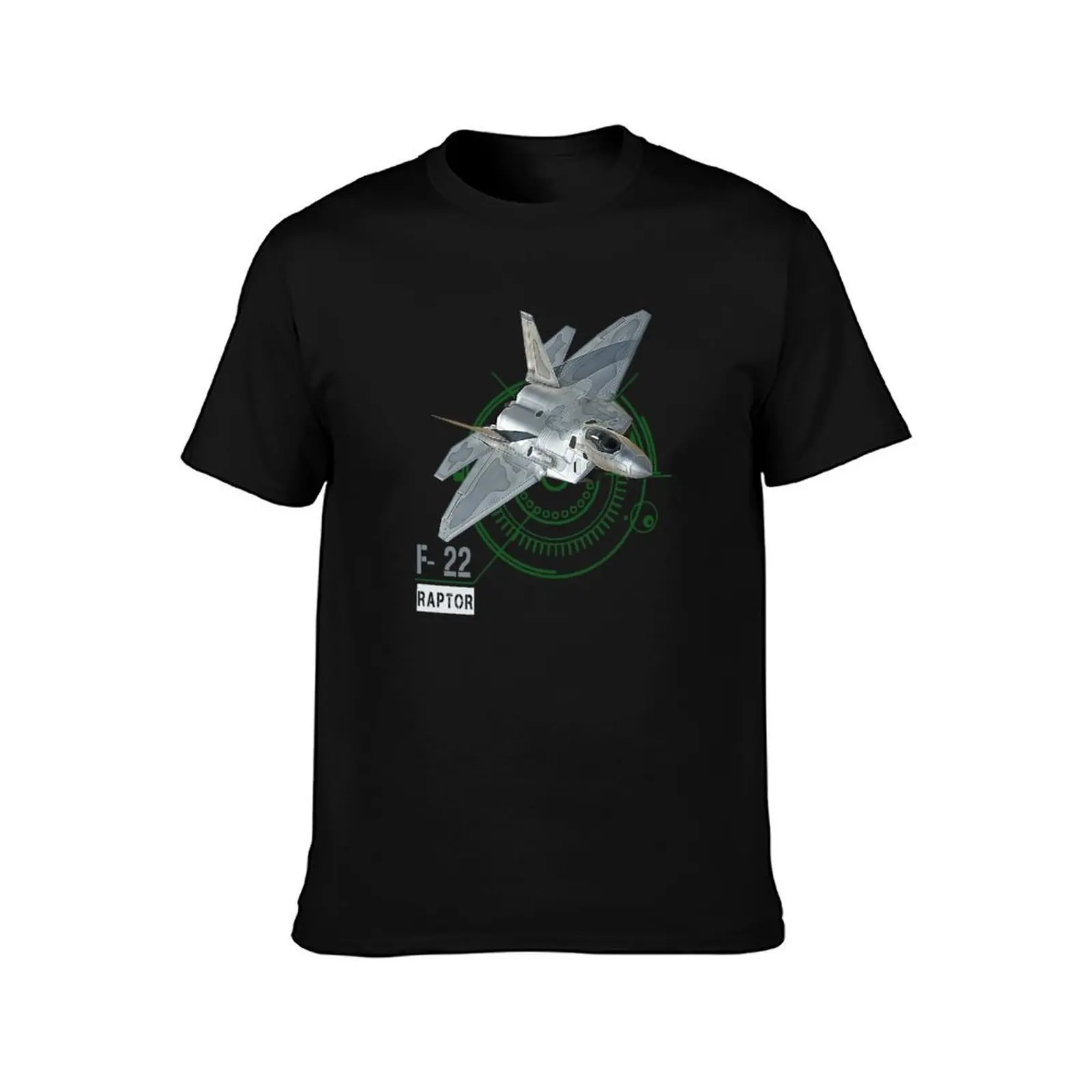 F-22 RAPTOR T-Shirt, Summer Casual Cotton Tee, Oversized Streetwear Tops, Vintage Graphic Print, Loose Fit Short Sleeve