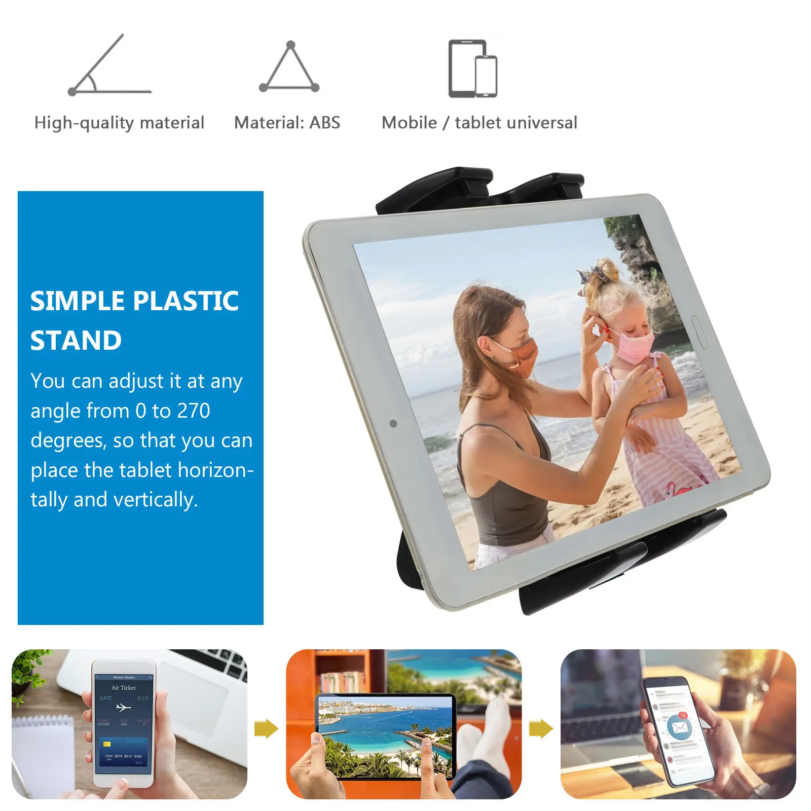 

Вращающийся держатель для телефона и планшета, пластиковая прочная универсальная подставка, вращение на 360 градусов, поддержка мобильного телефона для потоковой передачи, просмотра