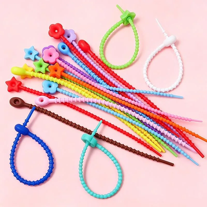 10Pcs Jewelry DIY Accessory  Smart Cord Wrap Organizer Rubber Twist MultifunctionTies Cable Ties Assorted