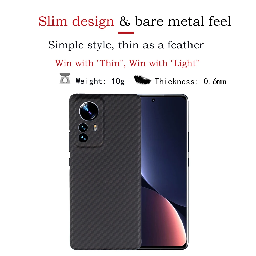 YTF-Carbon carbon fiber case For Xiaomi 12 Case Ultra-thin anti-drop Aramid fiber Xiaomi 12pro mi 12x Cover