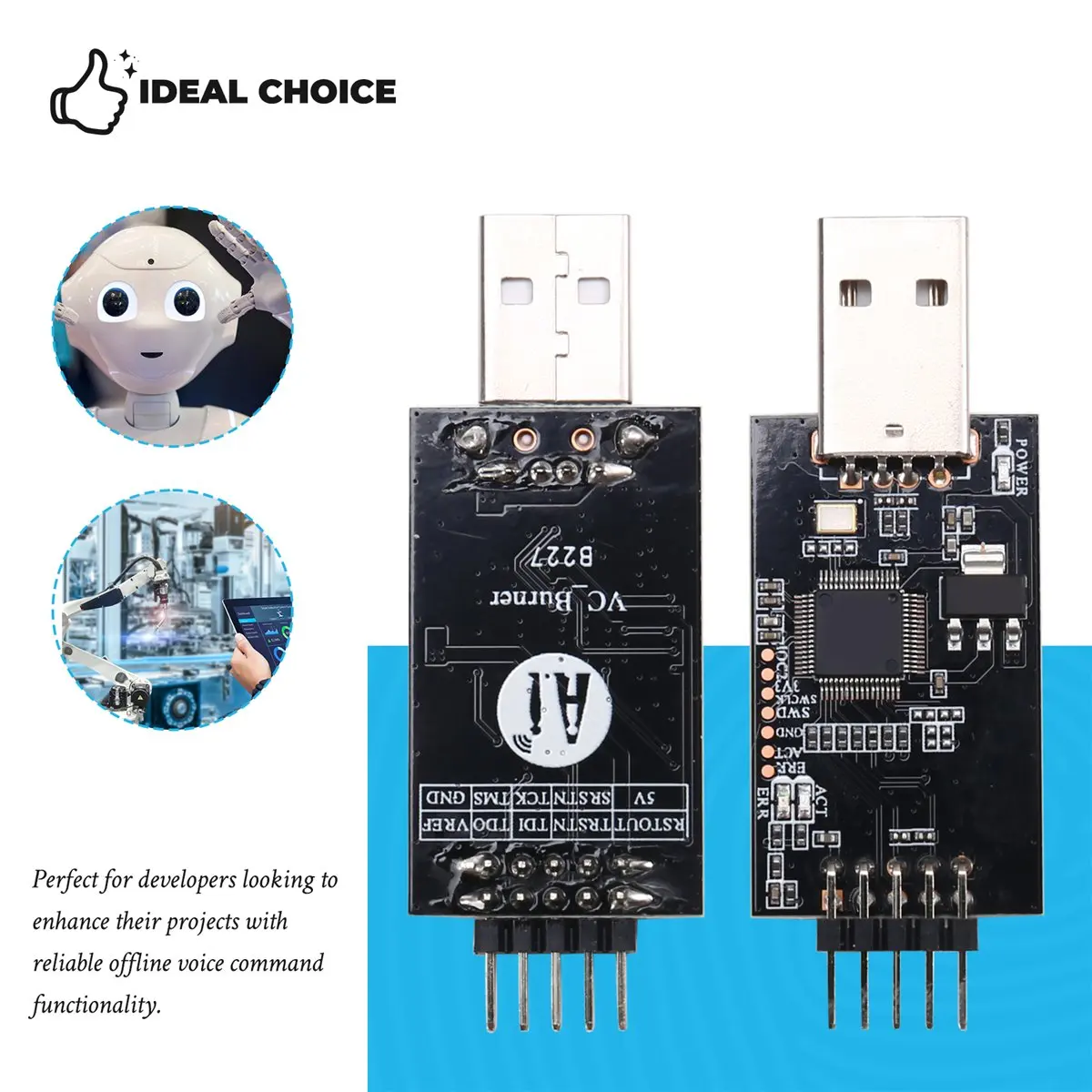 A48U -02 Voice Debugger AI Intelligent Offline Voice Module, Speech Recognition Control