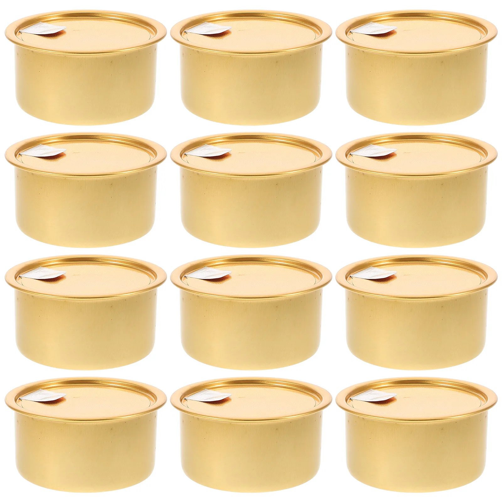 

12pcs 100ml Aluminum Cans Airtight Storage Cake Biscuit Tin Refillable Pet Food Boxes Empty Snack Solutions Household