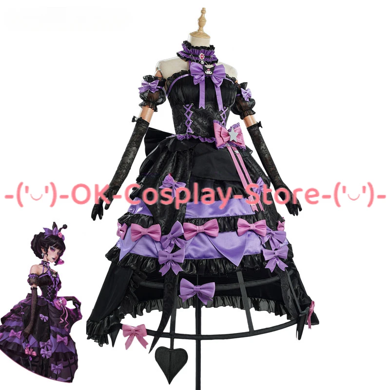 Disfraz de Cosplay de Game Identity V Bloody Queen Mary para mujer, bonito vestido negro, traje de fiesta, uniforme de Halloween, ropa de Anime hecha a medida