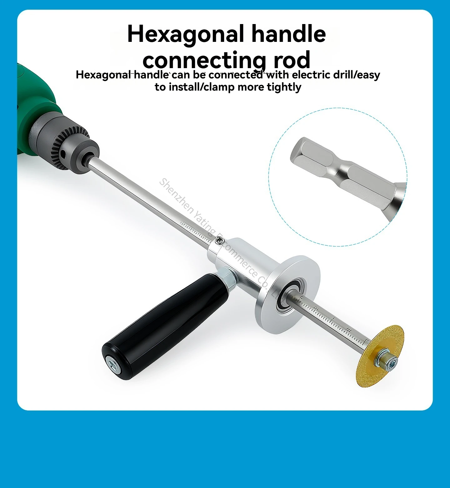 Pipeline Cutting Positioning Tool, Small Saw Blade, PVC Tile, Marble Cutting Blade, Adjustable and Extended Connecting Rod