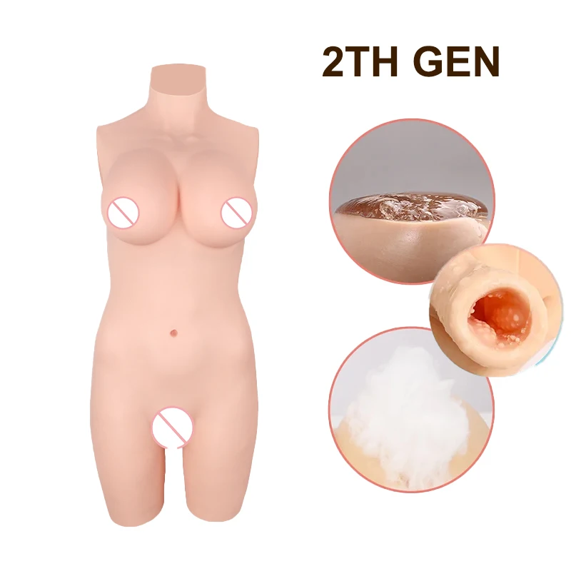 

KUMIHO D Cup Onepiece 2TH GEN Silicone Bodysuit Fake Vagina Breast Forms Silicon Body Transgender Crossdresser Cosplay Shemale