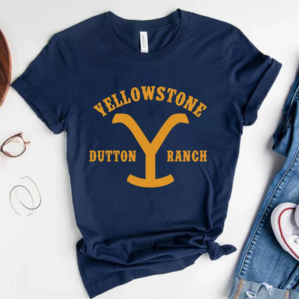 Yellowstone Dutton Ranch T-shirt Yellowstone Tv Show Tees Rip Wheeler Beth Dutton Tshirt Retro Cowboy Cowgirl Shirts Casual Tops