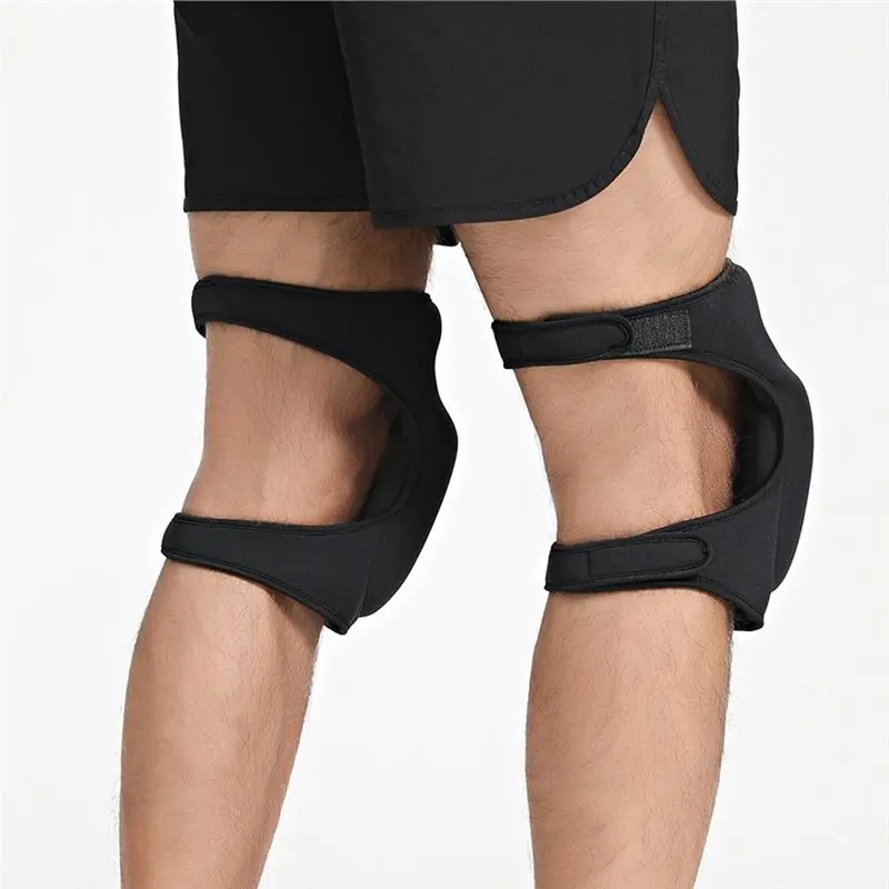 HOTB72A Adjustable Thick Knee Pads 2Pcs Anti Slip Memory Foam Work Kneepads For Outdoor Hiking Sports