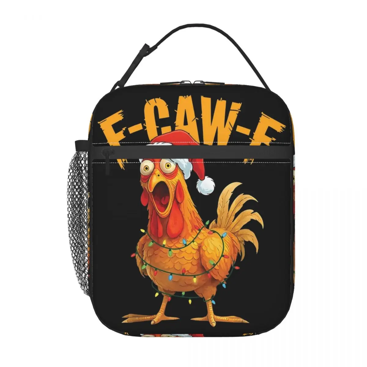 F-Caw-F الدجاج عيد الميلاد اكسسوارات معزول حقيبة الغداء للعمل الغذاء حقيبة التخزين المحمولة الحرارية برودة صناديق الغداء #3