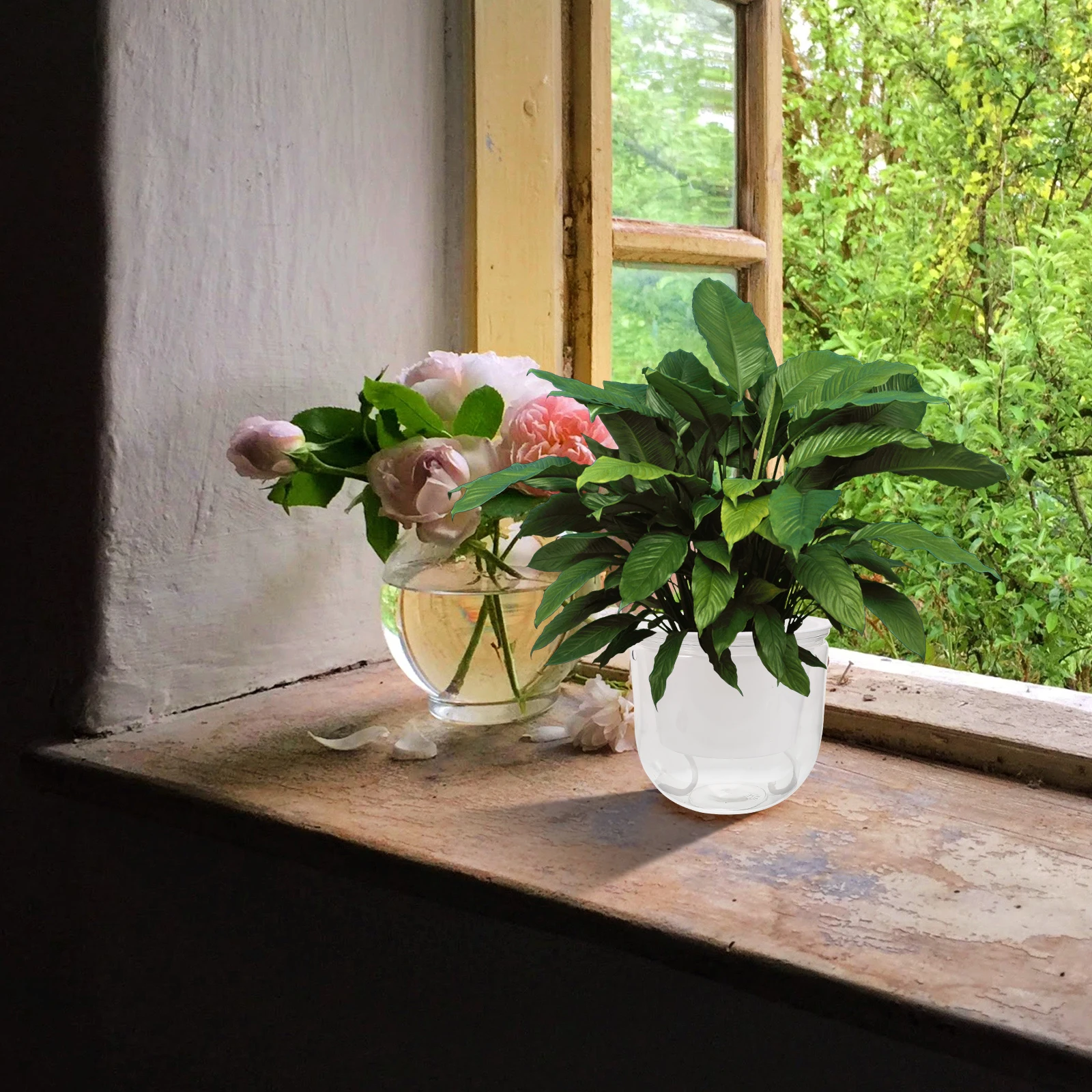 

Creative Resin Hanging Flower Basket Durable Self-Watering Planter Pot Indoor Outdoor Garden Balcony Decor Hanging Vase For