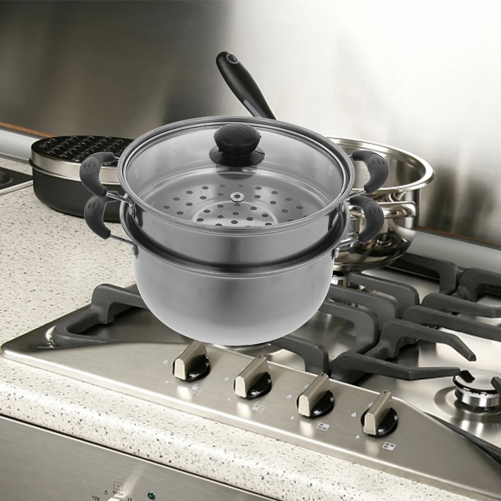 

Паровая кастрюля из нержавеющей стали, глубокая кухонная кастрюля для газовых электрических плит, посуда, подарок для друзей семьи