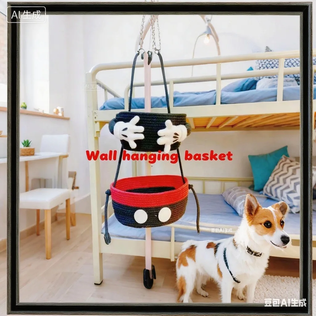 

Disney animation peripheral Mickey Palm double-layer storage basket cute 3D wall hanging basket cartoon storage box party gift