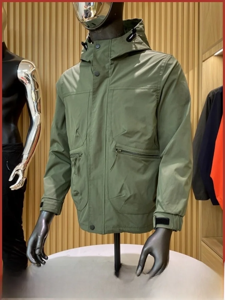 

Техническая футболка-стойкая ткань, мужская уличная носимая дышащая куртка с капюшоном, осенне-зимняя спортивная повседневная одежда из полиэфирного волокна