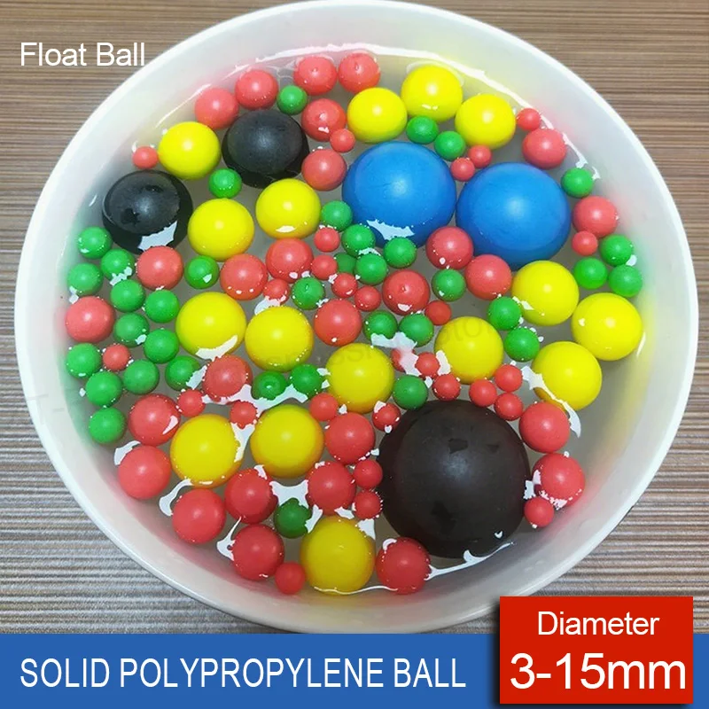 100-1000Pcs Solid Polypropylene Ball 3/3.175/4/4.5/5/5.556/6/6.35-15mm Red/Green/Blue/Black PP Float Liquid Level Indicator Ball