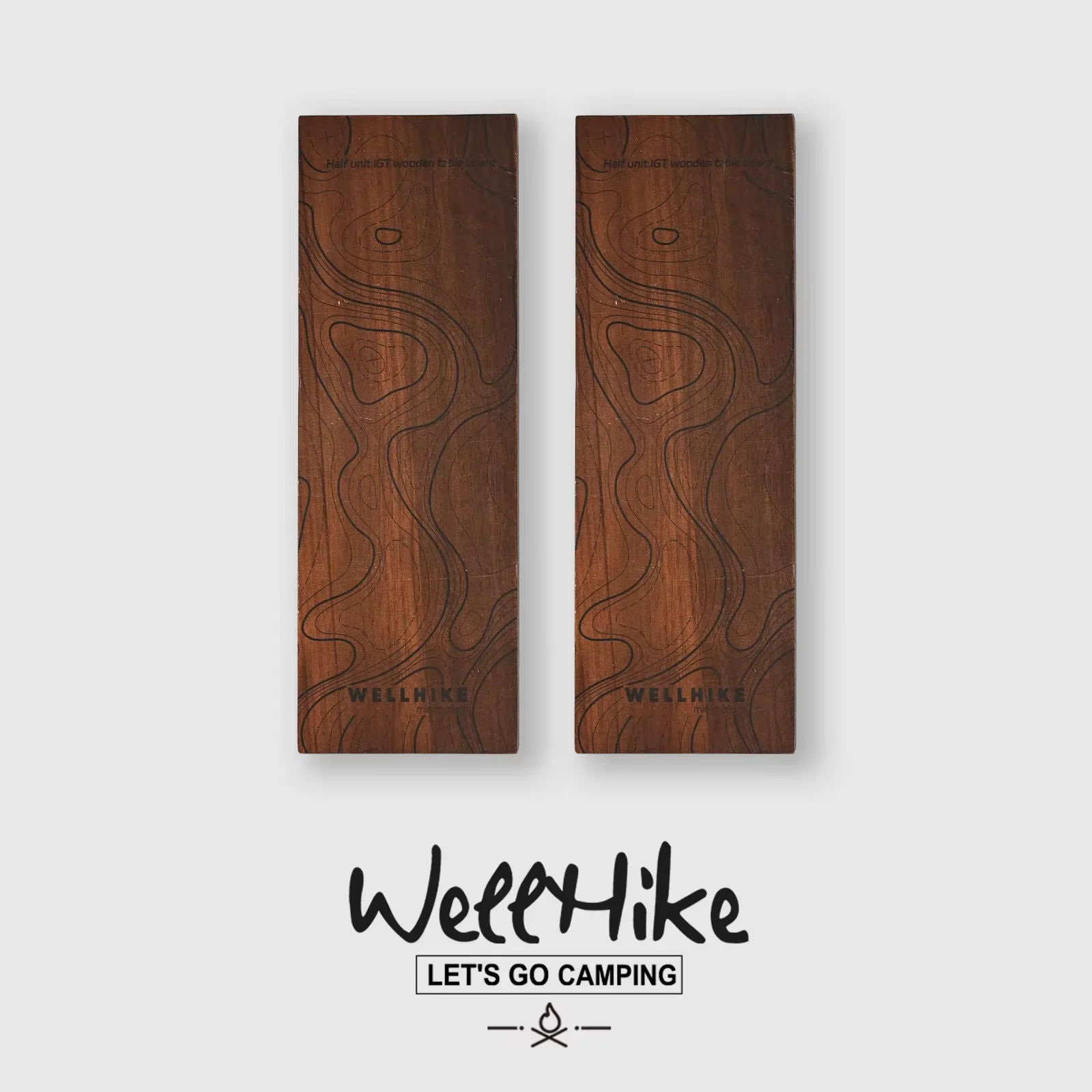 WELLHIKE Half Unit IGT Solid Wood Table Board 2Pcs Outdoor Camping Table Module Accessories Replacement Desktop Panel