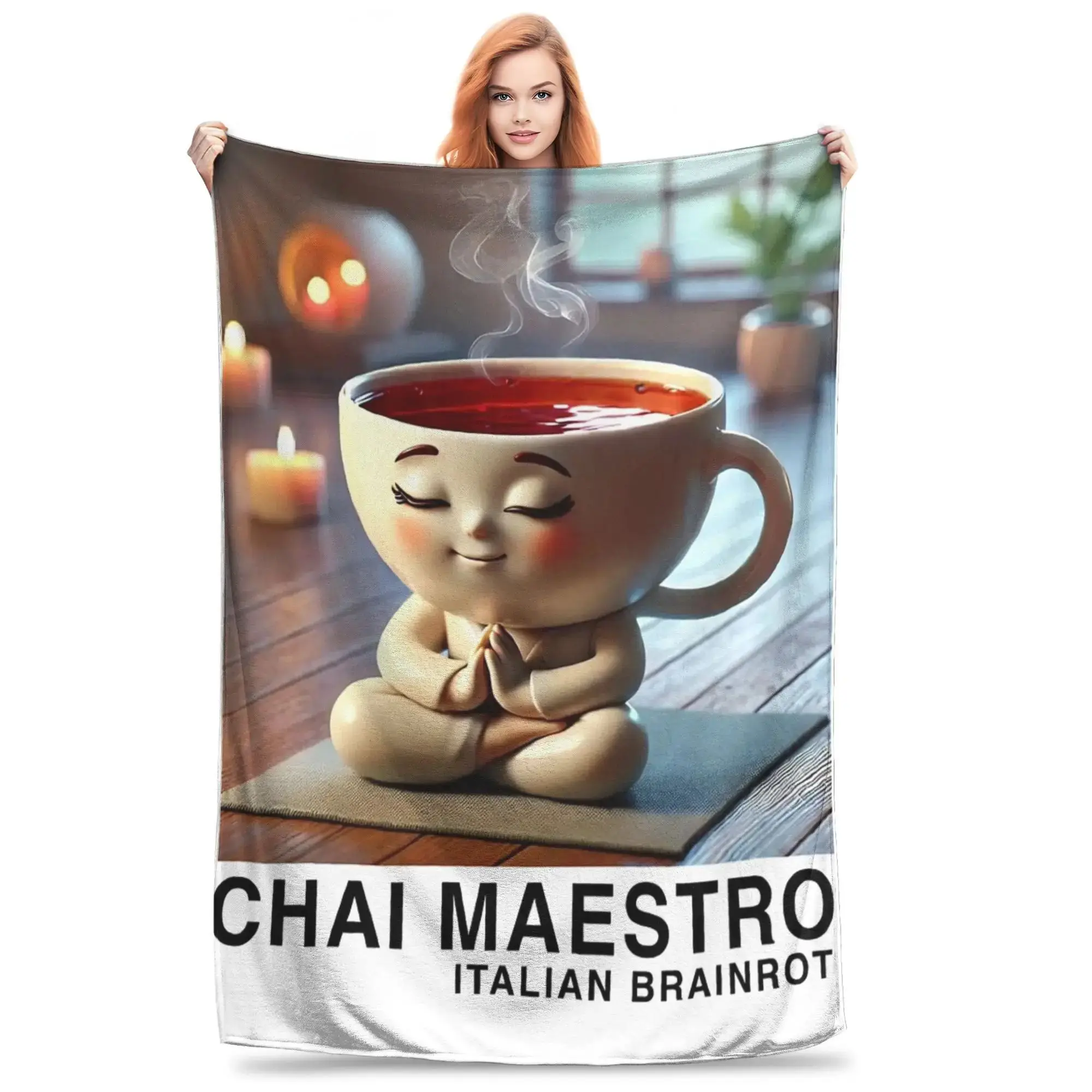 Italian Brainrot Tralalero Tralala Blanket, Polar Decoration, Warm Bedding Blanket for Autumn and Winter, Outdoor Carpet