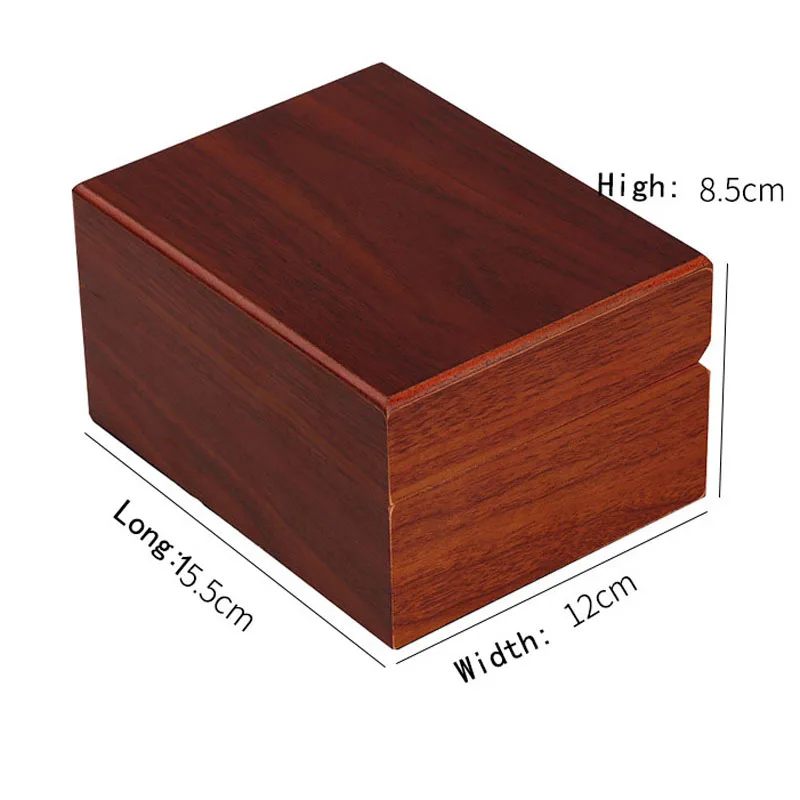 Mode Clamshell Holz Uhr Geschenk Box Einzelne Uhr Lagerung Fall Armbanduhr Display Box Reise Tragbare