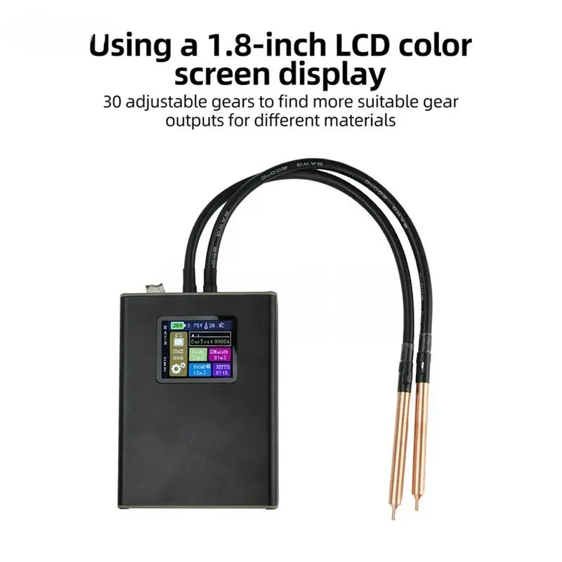 AS94-Spot Welder 1.8 Inch LCD Screen Spot Welder Portable Spot Welder For 18650 Battery DIY