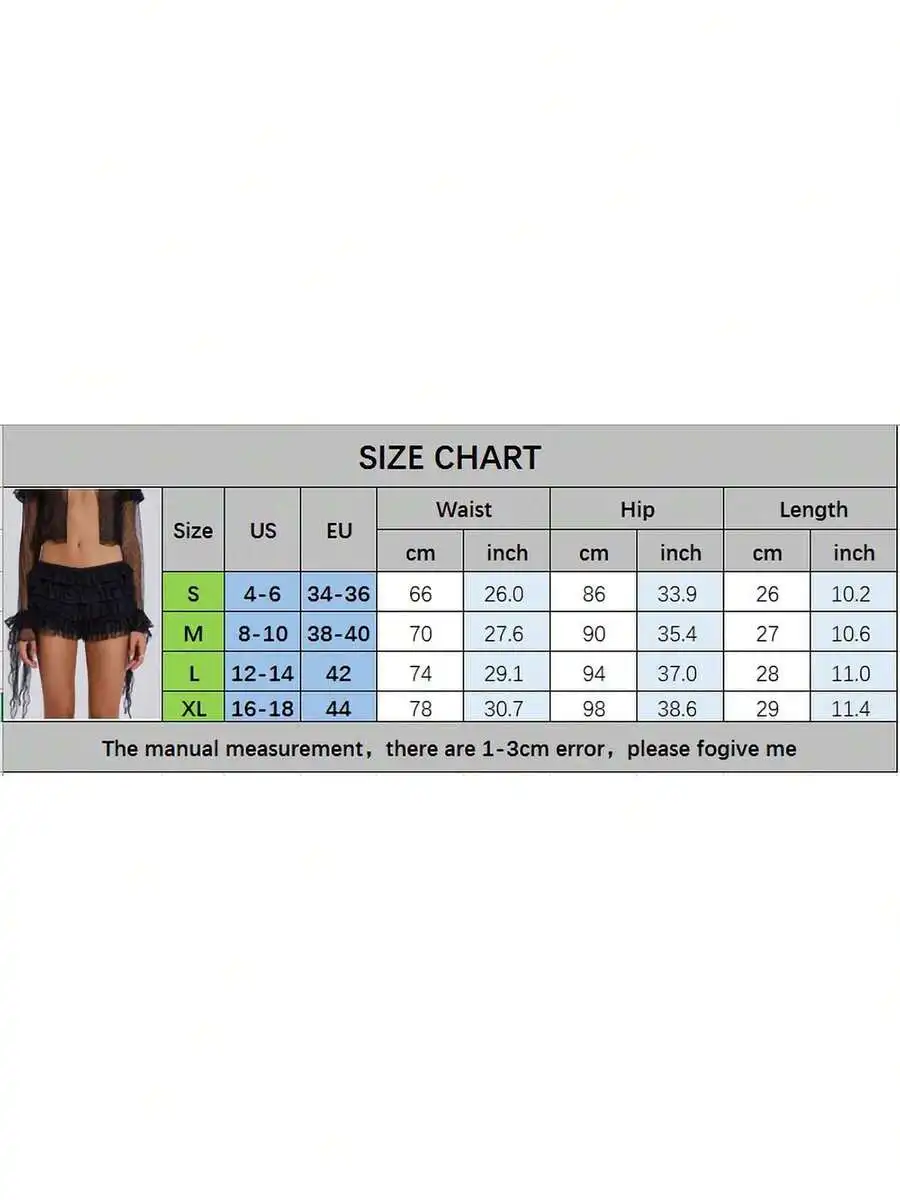 

Womens Lace Ruffled Elastic Waist Shorts Streetwear Bloomers