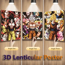 Dragon Ball Anime Lenticular Poster Goku Painting Wall Art 3D Flip Gradient Poster Home Decor(Without Frame)