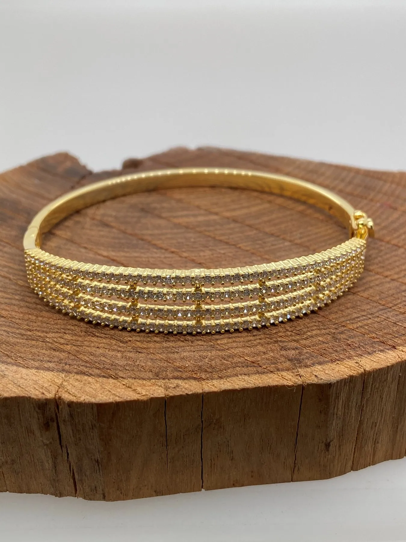 Silver Gold Plated Bracelet , Zircon Stone Bracelet