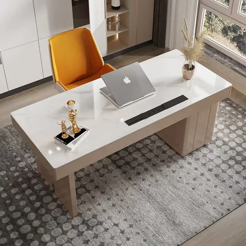 Computer Table Decoration Chair Drawer Desk Rocks Slate Multifunctional Baked Paint Craftsmanship Bureau De Direction Furniture