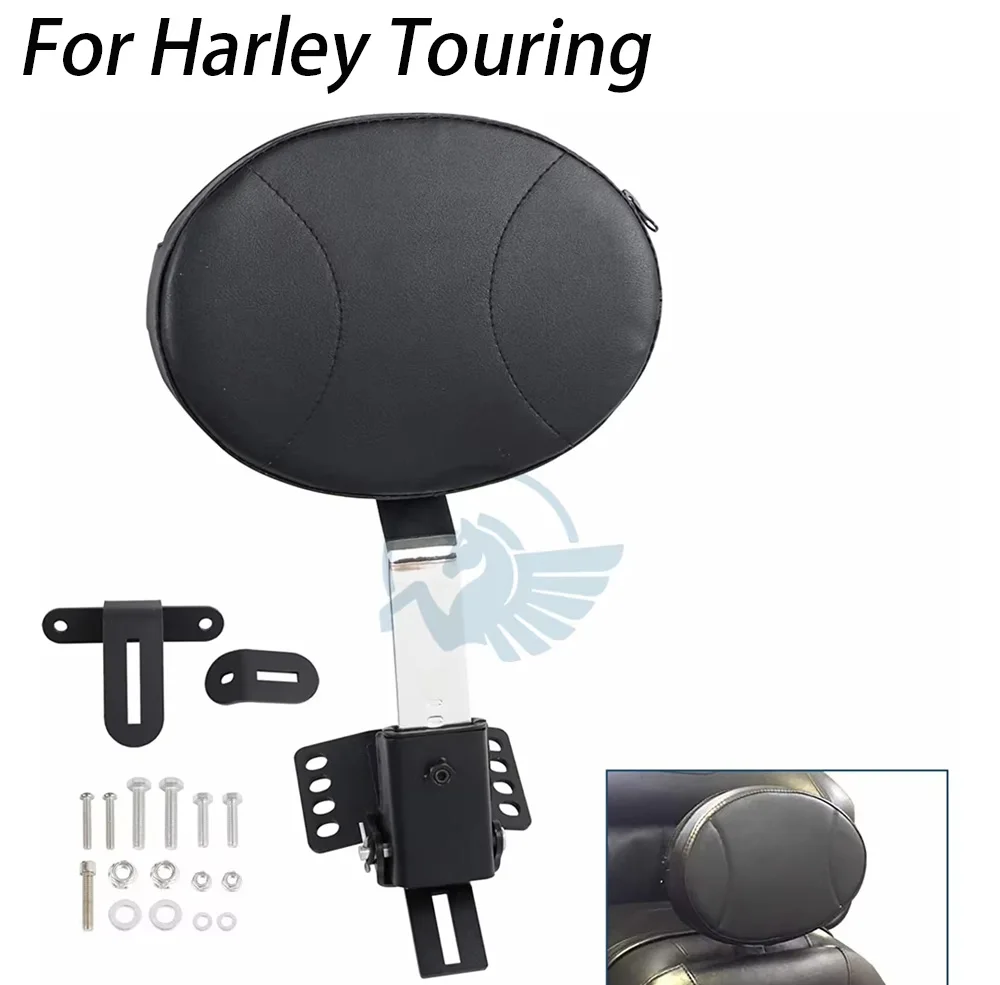 

For 1997-2021 Harley Touring Road King Street Electra Ultra Glide CVO Adjustable Plug-in Motorcycle Driver Rider Backrest Back