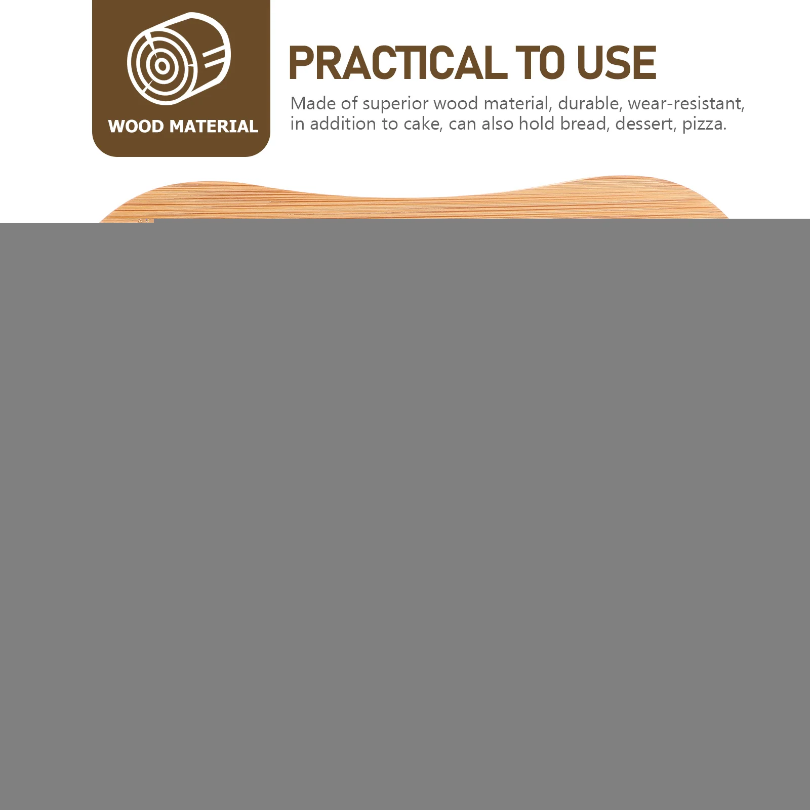 

Bamboo Cutting Board for Steak Pizza Bread Serving Tray Light Brown Wood Charcuterie Boards Portable Food Wooden Pizza