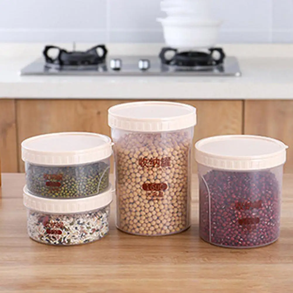 Food Storage Containers Plastic Food Sealing Jar Lid Spoon Scales Storage Container for Milk Powder