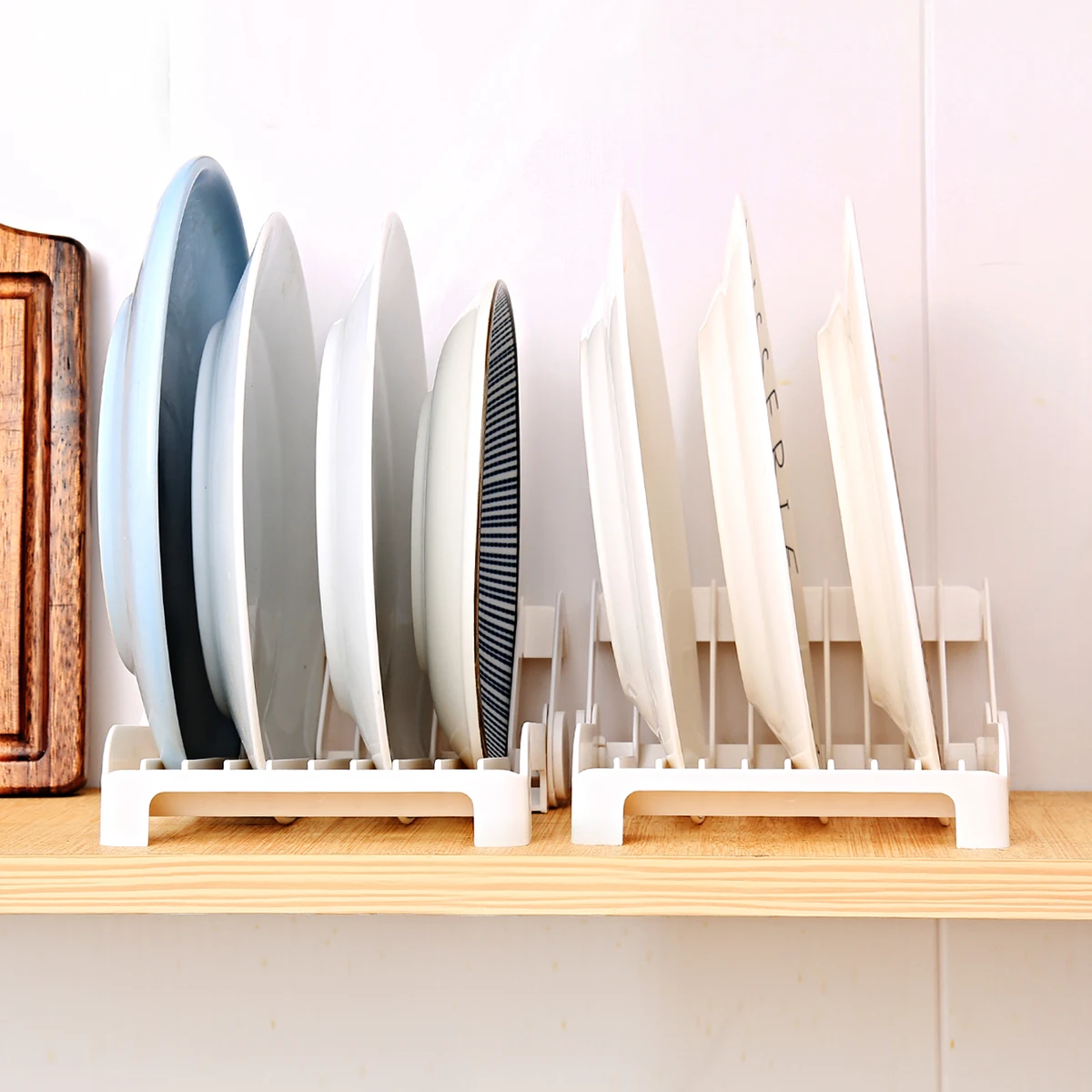 1/2pcs Foldable Plate Storage Rack, Dish Drain Rack