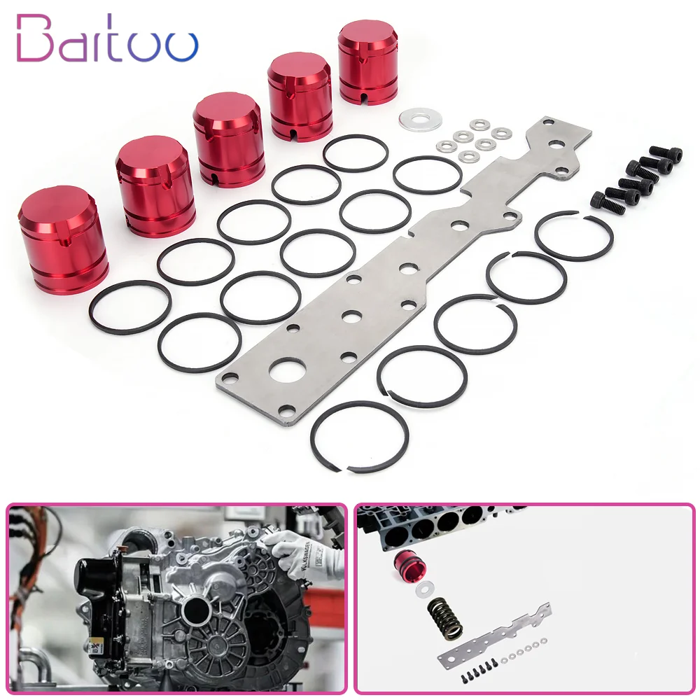 Transmission Accumulator Piston Set And Plate Repair Kit Red 44894-01MK 44892-01K For Chrysler 45RFE 545RFE 66RFE 68RFE EM1088