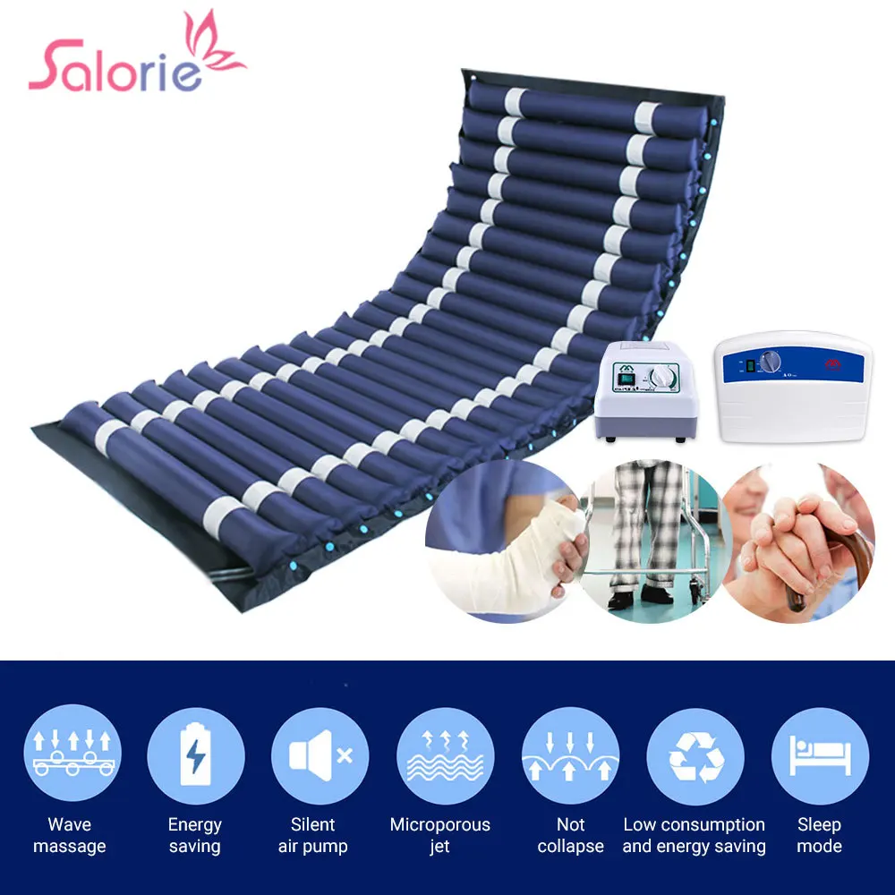 Elderly Paralyzed Inflatable Air Bed Alternating Pressure Mattress and Pump Prevent Bedsores Decubitus Pneumatic Massage Cushion