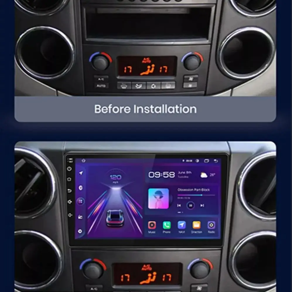 Autoradio Multimedia Automotive For Citroen Berlingo 2 B9 2008-2019 Carplay Android Auto wireless Car Radio wifi gps Car Stereo