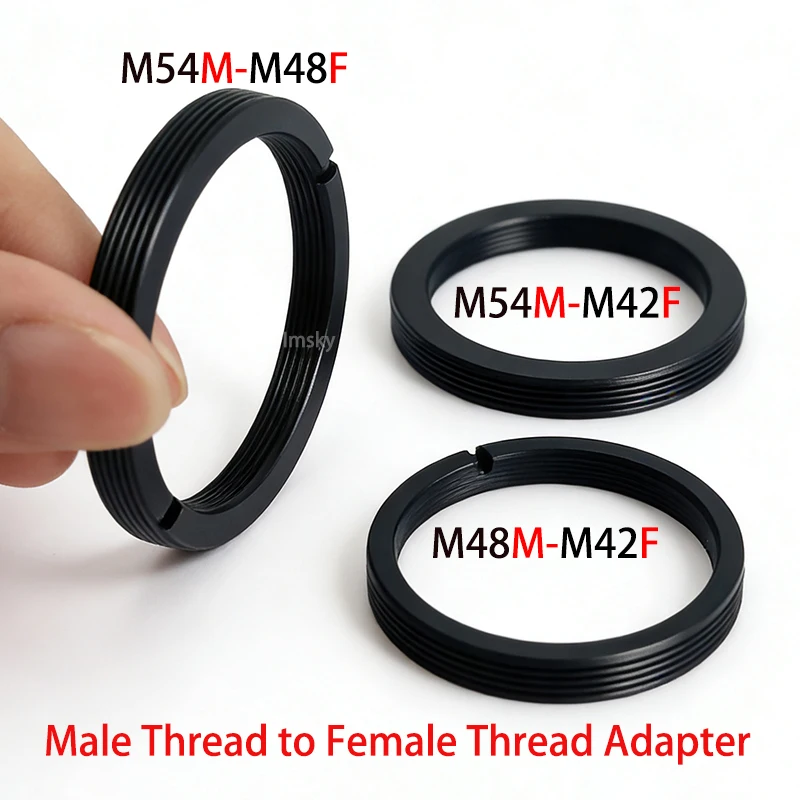 Anillo Adaptador de Telescopio Macho a Hembra M42/M48/M54x0.75mm, M54 a M48, M48 a M42, M54 a M42, Aleación de Aluminio para Cámara Zwo Qhy
